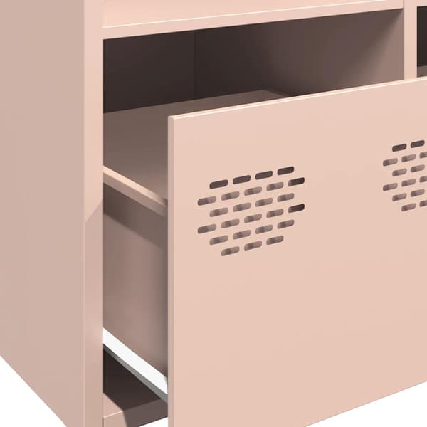 vidaXL Highboard rosa 68x39x103,5 cm stål