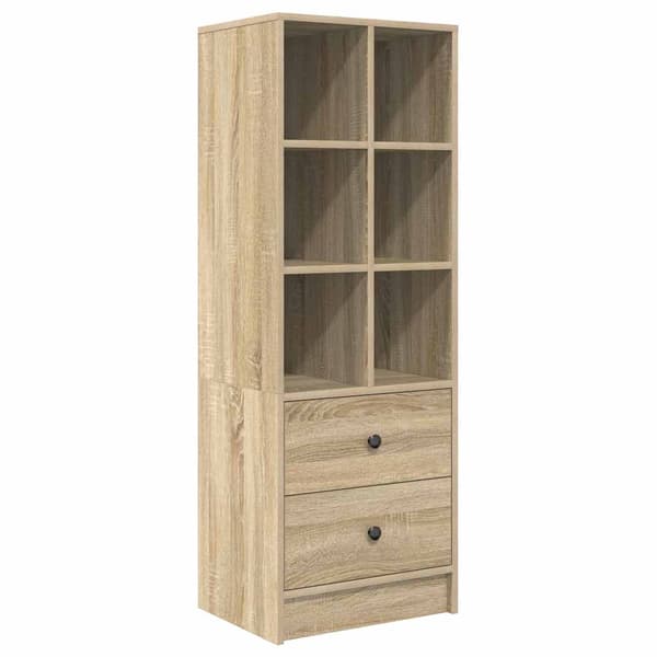 vidaXL Skrivbord med låda 2 pcs Sonoma-ek