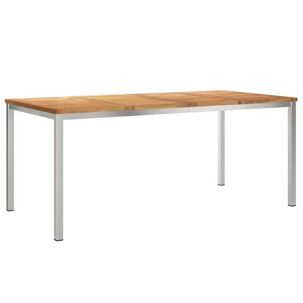vidaXL Trädgårdsmöbelset 5 pcs Brun Massivt teakträ