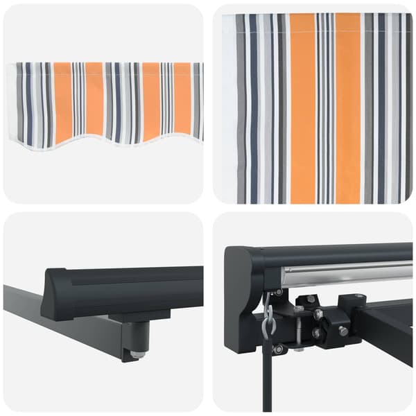 vidaXL Markisram Blå och Orange 450 × 300 cm
