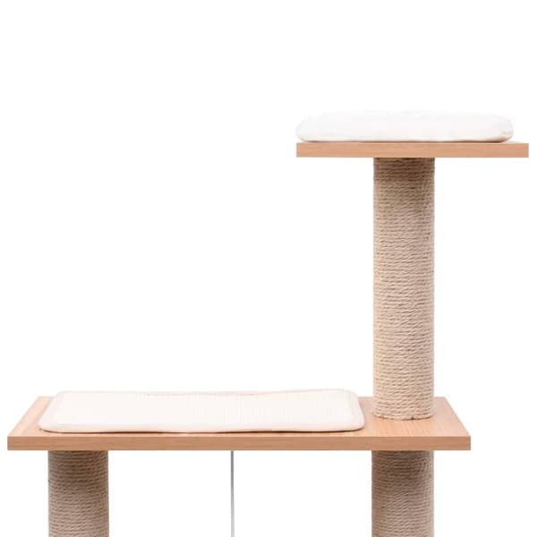 vidaXL Kattetre med klorematte i sisal 123 cm