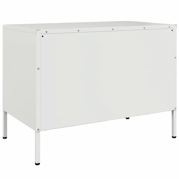 vidaXL TV-benk hvit 68x39x50,5 cm stål