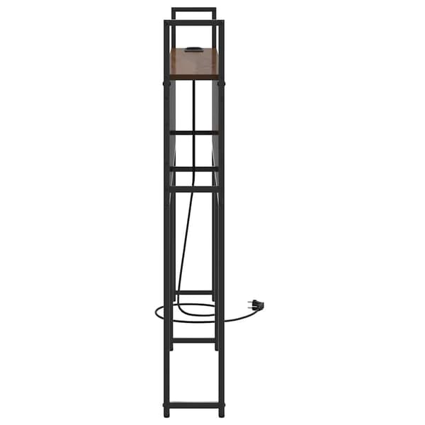 vidaXL Oppbevaringshodegjerde med Ladeplass brun eik 138 x 15 x 98 cm