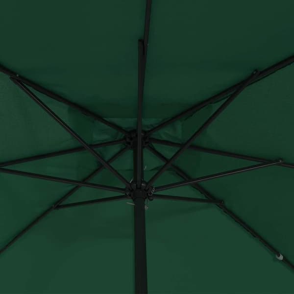 vidaXL Trädgårdsparasol Grön 295 x 295 x 245 cm Polyester och Stål