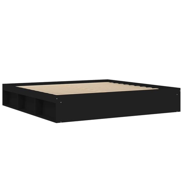 vidaXL Sengeramme svart 200x200 cm