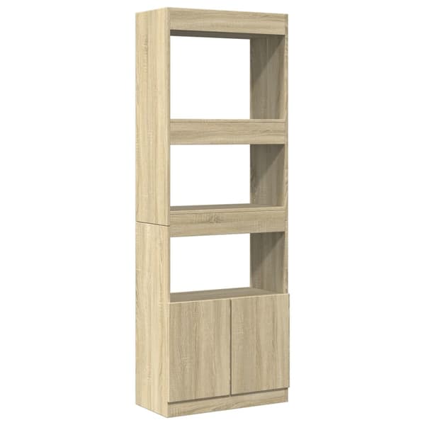 vidaXL Highboard sonoma eik 63x33x180 cm konstruert tre