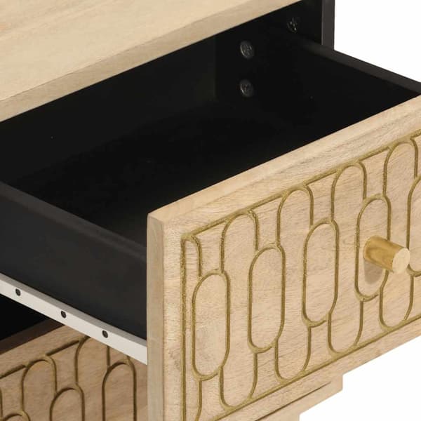 vidaXL Nattbord 2 stk 40x33x46 cm heltre mango
