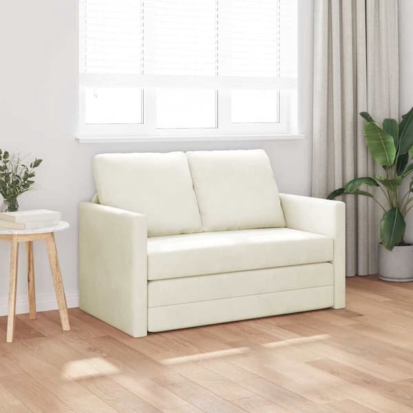 vidaXL Soffsäng 122cm Kräm Sammet