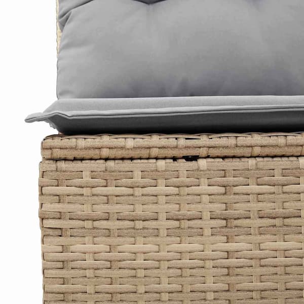 vidaXL Trädgårdsoffset 9 pcs Beige och Ljusgrå konstrotting