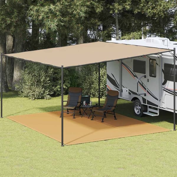 vidaXL Teltteppe sand 400x500 cm HDPE