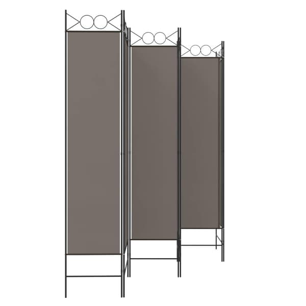 vidaXL Rumsavdelare 6 paneler antracit 240x220 cm tyg