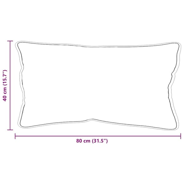 vidaXL Kudde med kudde 2 pcs Vit 61 x 41 x 20 cm Polyester