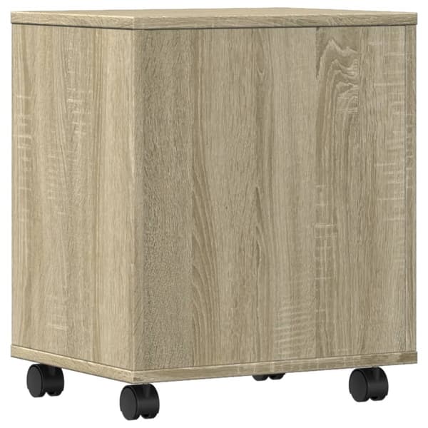 vidaXL Skriverstativ med hjul sonoma eik 41x32x48 cm