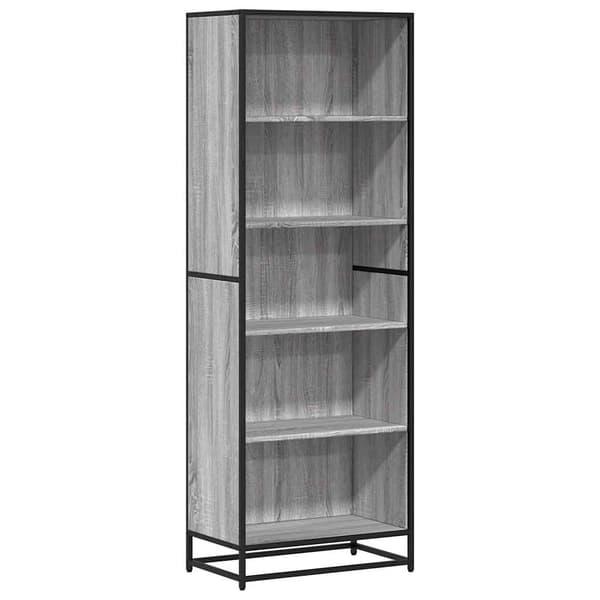 vidaXL Bokhylle grå sonoma 60x35x170,5 cm konstruert tre