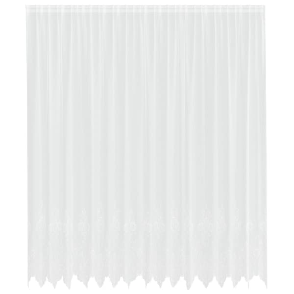 vidaXL Spetsgardin med gardiner Blommor Vit 300 x 400 cm Polyester