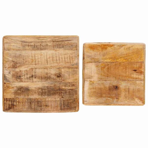 vidaXL Stablingsbord 2 pcs Brun 46 x 46 x 45 cm Massiv mango tre