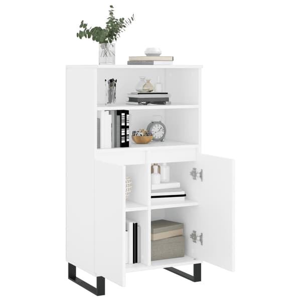 vidaXL Highboard hvit 60x36x110 cm konstruert tre