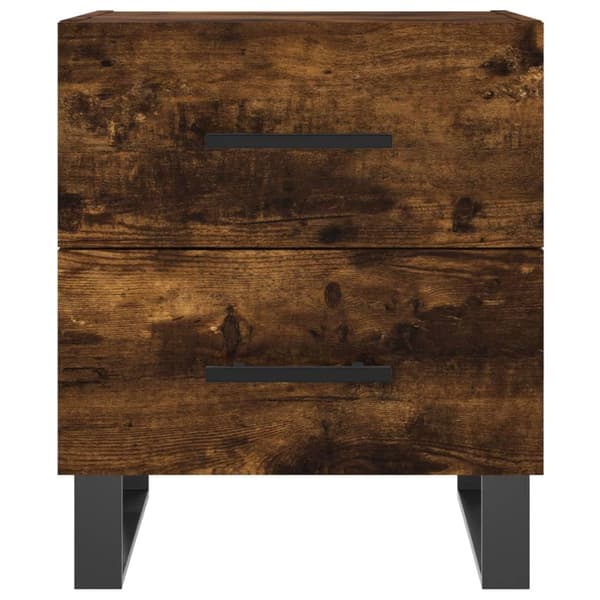 vidaXL Nattbord røkt eik 40x35x47,5 cm konstruert tre