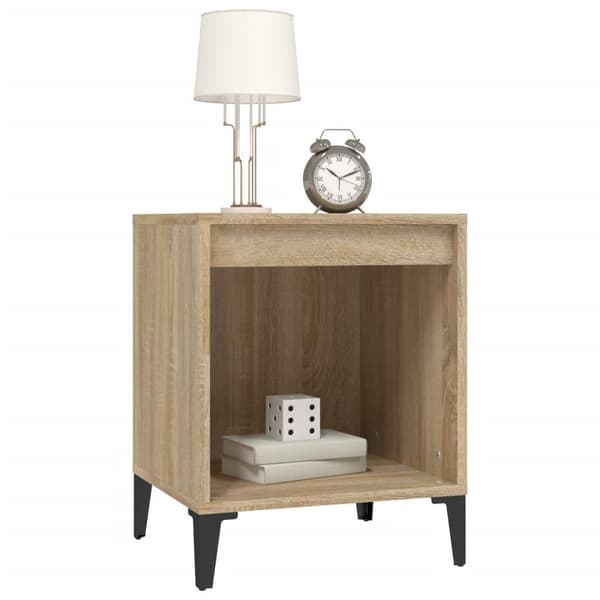 vidaXL Nattbord sonoma eik 40x35x50 cm