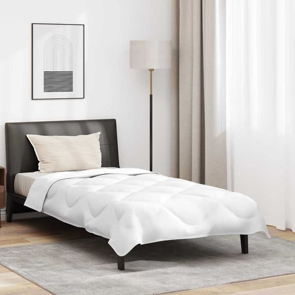 vidaXL Duntäcke med kudde med kudde 2 pcs Vit Mikrofiber