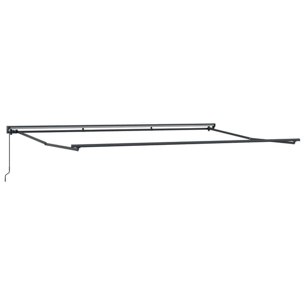 vidaXL Utfällbar markis Antracit 500 × 300 cm Polyester och aluminium