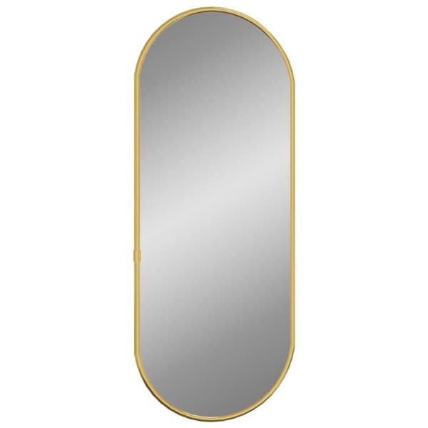 vidaXL Väggspegel guld 50x20 cm oval