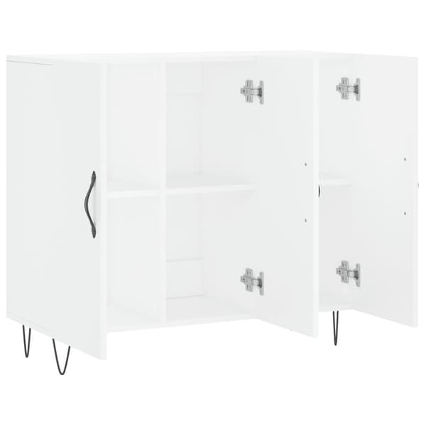 vidaXL Skänk vit 90x34x80 cm konstruerat trä