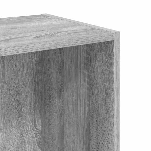 vidaXL Bokhylle grå sonoma 40x30x77 cm konstruert tre