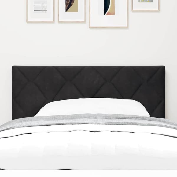 vidaXL LED huvuddyna Svart 90 cm Sammet