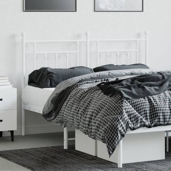 vidaXL Ersättningsgavel metall vit 140 cm