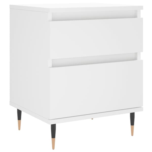 vidaXL Nattbord hvit 40x35x50 cm konstruert tre