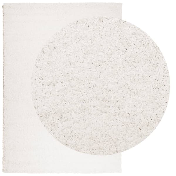 vidaXL Ryamatta PAMPLONA lång lugg modern gräddvit 120x170 cm