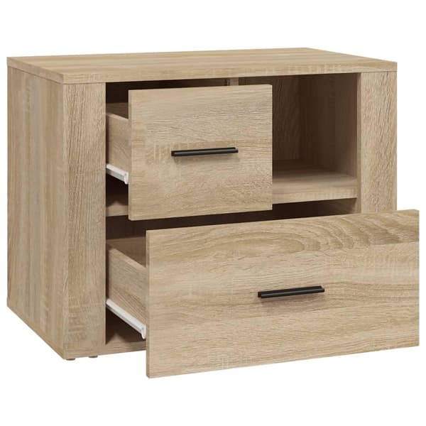vidaXL Nattbord sonoma eik 60x36x45 cm konstruert tre