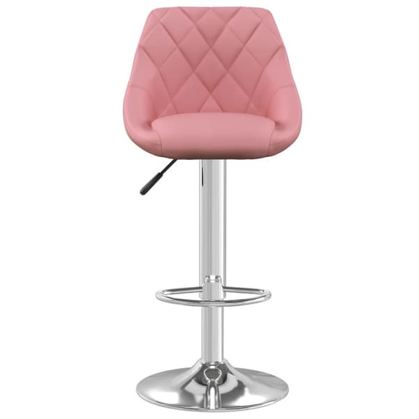 vidaXL Barstol rosa sammet