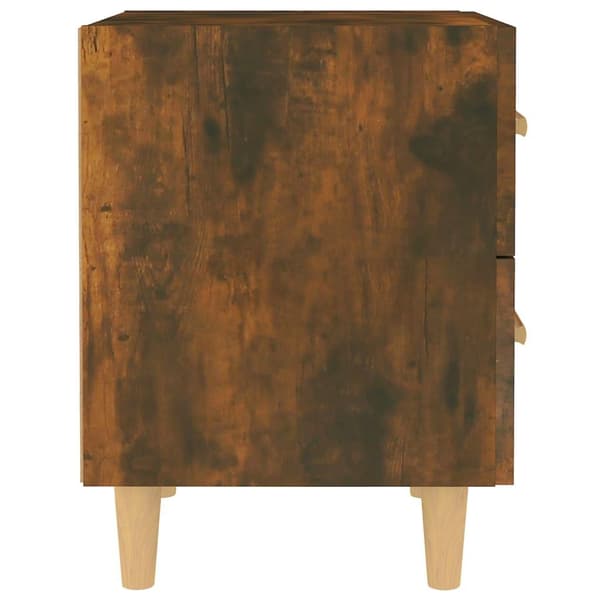 vidaXL Sängbord rökfärgad ek 40x35x47,5 cm