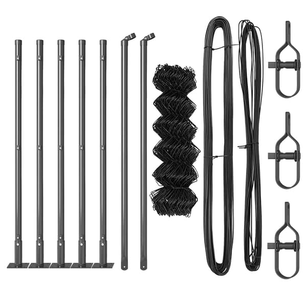 vidaXL Gjerdepåle Grå 10 x 0,6 m (40 x 40 mm mesh) Stål og PVC