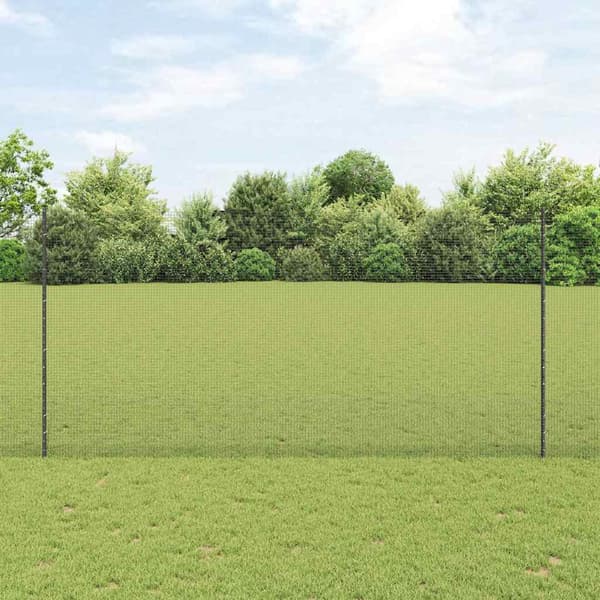 vidaXL Gjerde med innlegg. Grå 1.6 x 25 m Stål