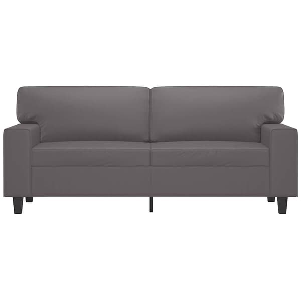 vidaXL 2-sitssoffa grå 140 cm konstläder