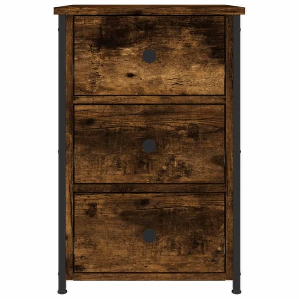 vidaXL Nattbord røkt eik 40x36x60 cm konstruert tre