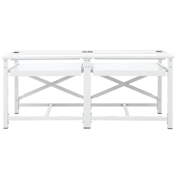 vidaXL | Vaskemaskin Pedestal | Hvit Stål