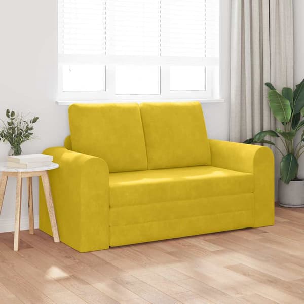 vidaXL Soffsäng Gul 148 x 71 x 83 cm Sammet
