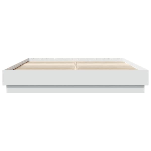 vidaXL Sengeramme hvit 160x200 cm konstruert tre