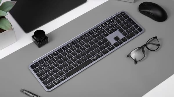 Keychron B6 Pro Trådløst membrantastatur, 2,4 GHz, Bluetooth, Space Gray