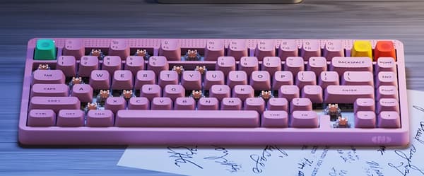 NuPhy Node 75 trådlöst mekaniskt tangentbord QWERTY US - High, Light Pink, Blush Max