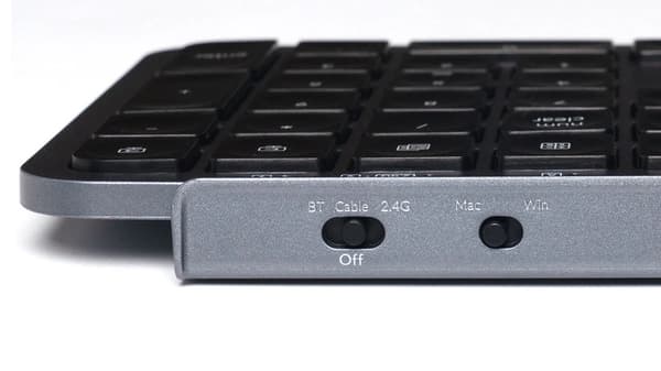 Keychron B6 Pro Trådløst membrantastatur, 2,4 GHz, Bluetooth, Space Gray