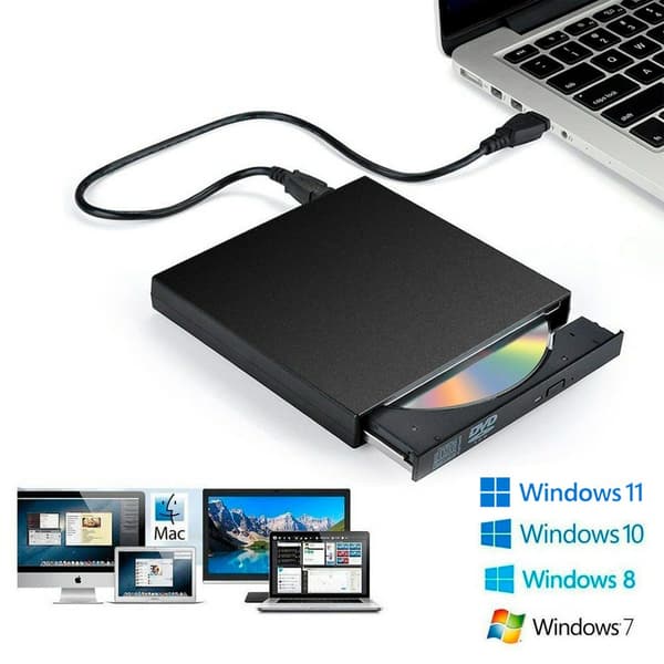 Extern CD / DVD Läsare USB 2.0