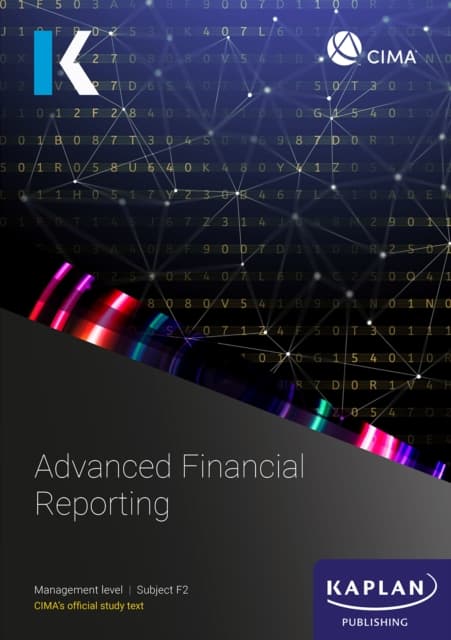 F2ADVANCED FINANCIAL REPORTING - STUDY TEXT