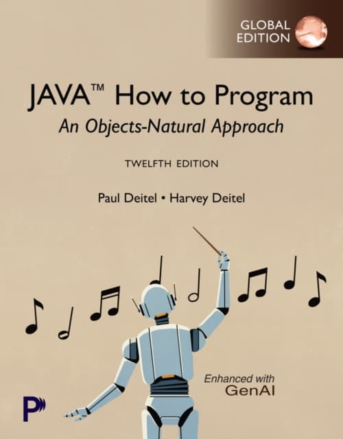 Java How to Program: An Objects-Natural Approach, Global Edition