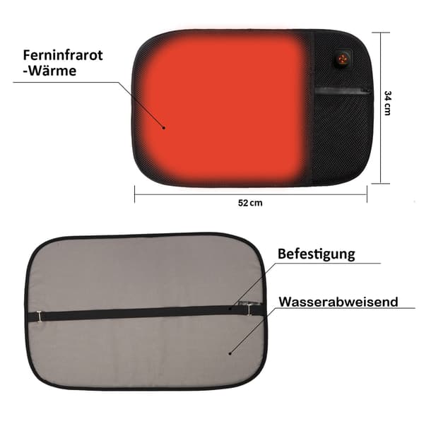 Mobil opvarmet siddepude – USB-drift