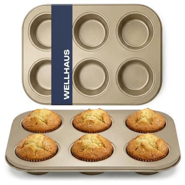 Muffinsform 6 hål guld - bakverk